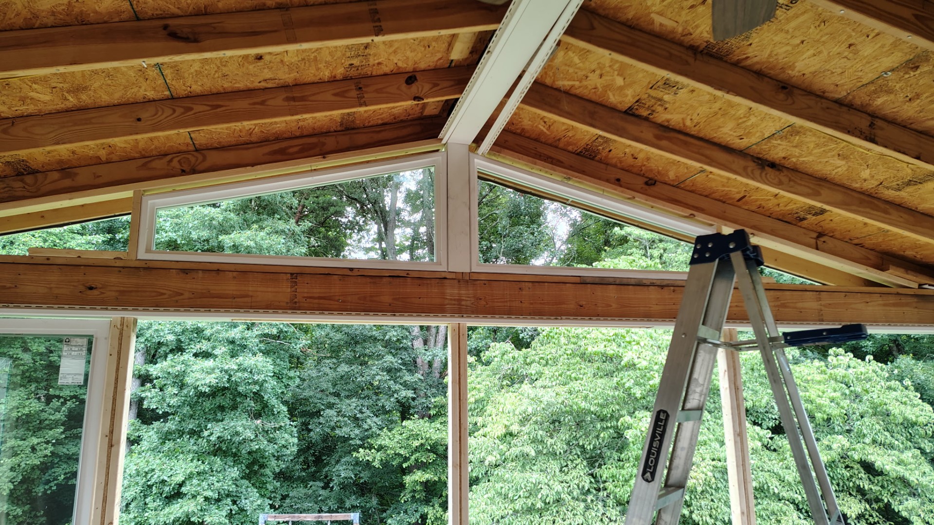 Sunroom gable windows & framing